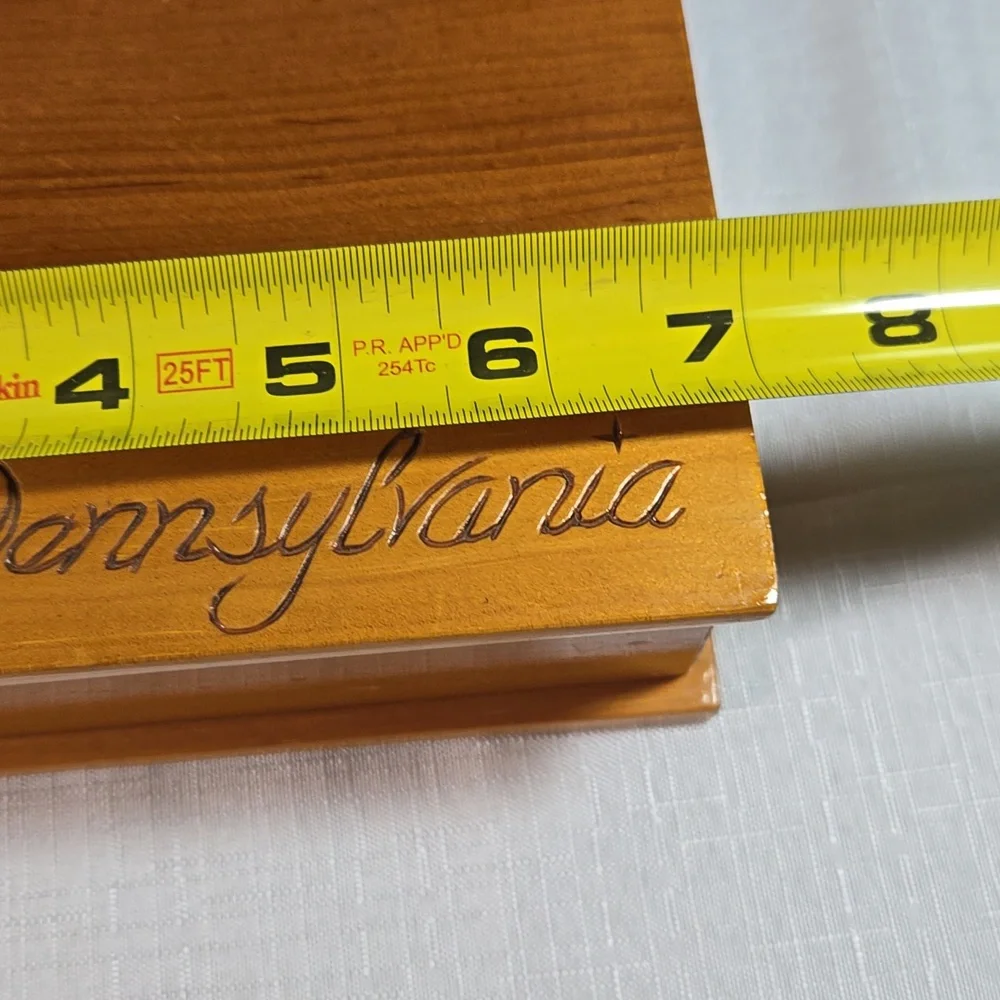 Wooden Bethlehem Pennsylvania Star Keepsake White Pine Wood Box